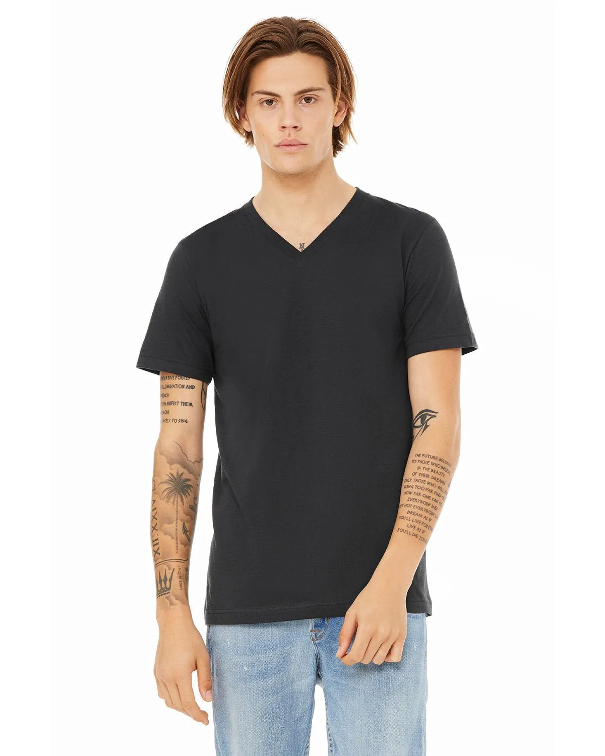Bella   Canvas 3005 Unisex-Jersey-T-Shirt mit V-Ausschnitt und kurzen Ärmeln