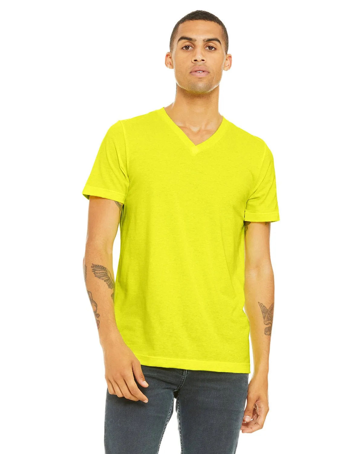 Bella   Canvas 3005 Unisex-Jersey-T-Shirt mit V-Ausschnitt und kurzen Ärmeln
