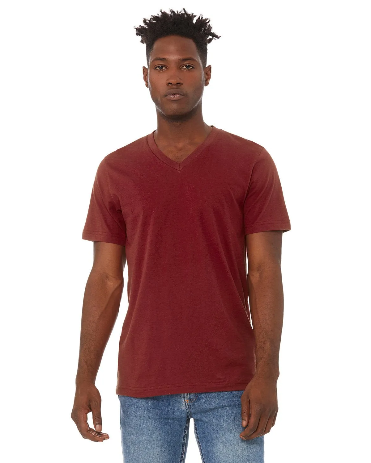 Bella   Canvas 3005 Unisex-Jersey-T-Shirt mit V-Ausschnitt und kurzen Ärmeln