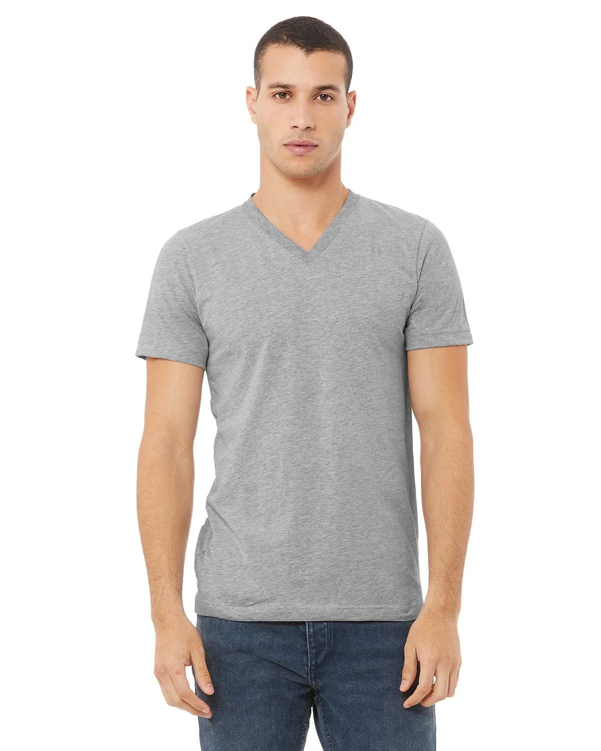 Bella   Canvas 3005 Unisex-Jersey-T-Shirt mit V-Ausschnitt und kurzen Ärmeln