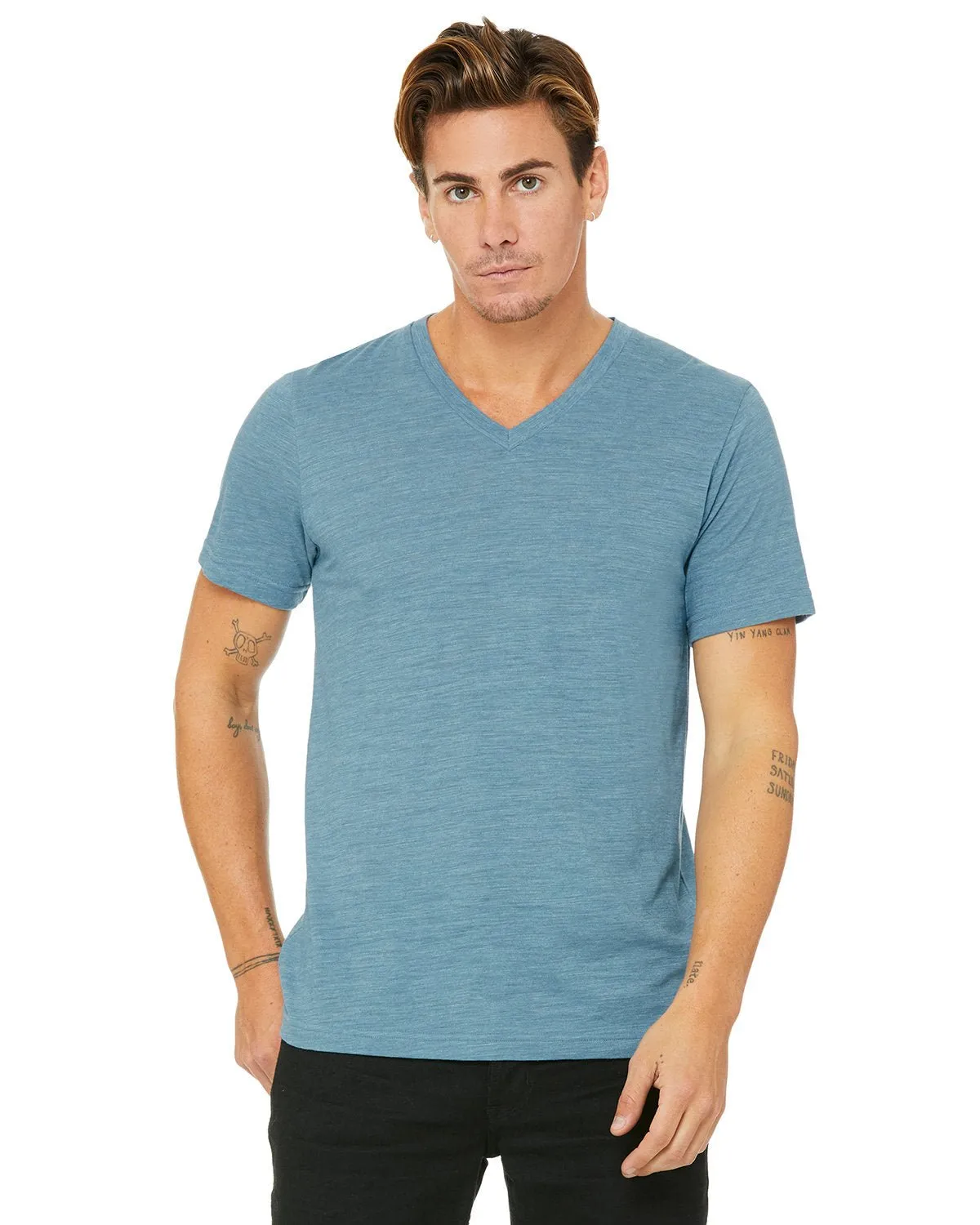 Bella   Canvas 3005 Unisex-Jersey-T-Shirt mit V-Ausschnitt und kurzen Ärmeln