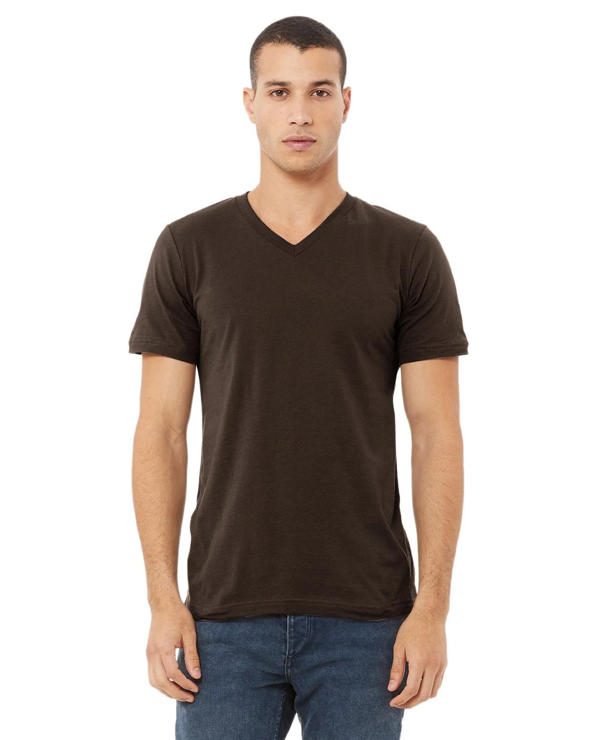Bella   Canvas 3005 Unisex-Jersey-T-Shirt mit V-Ausschnitt und kurzen Ärmeln