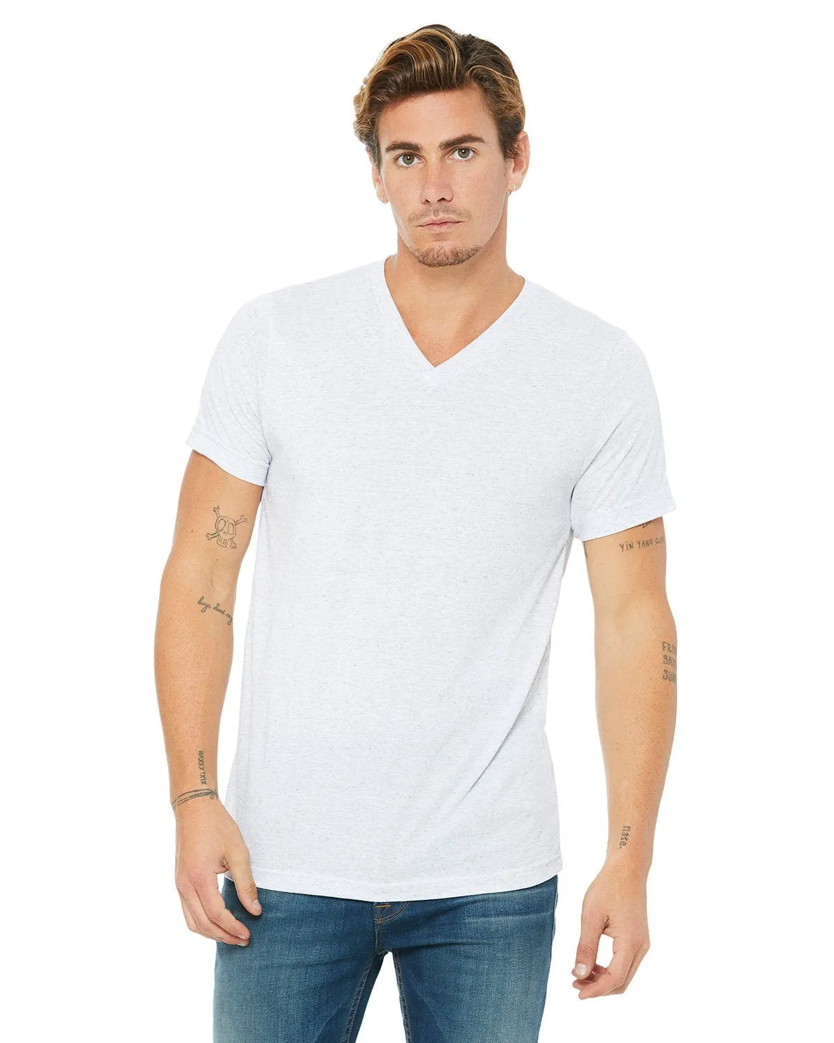 Bella   Canvas 3005 Unisex-Jersey-T-Shirt mit V-Ausschnitt und kurzen Ärmeln