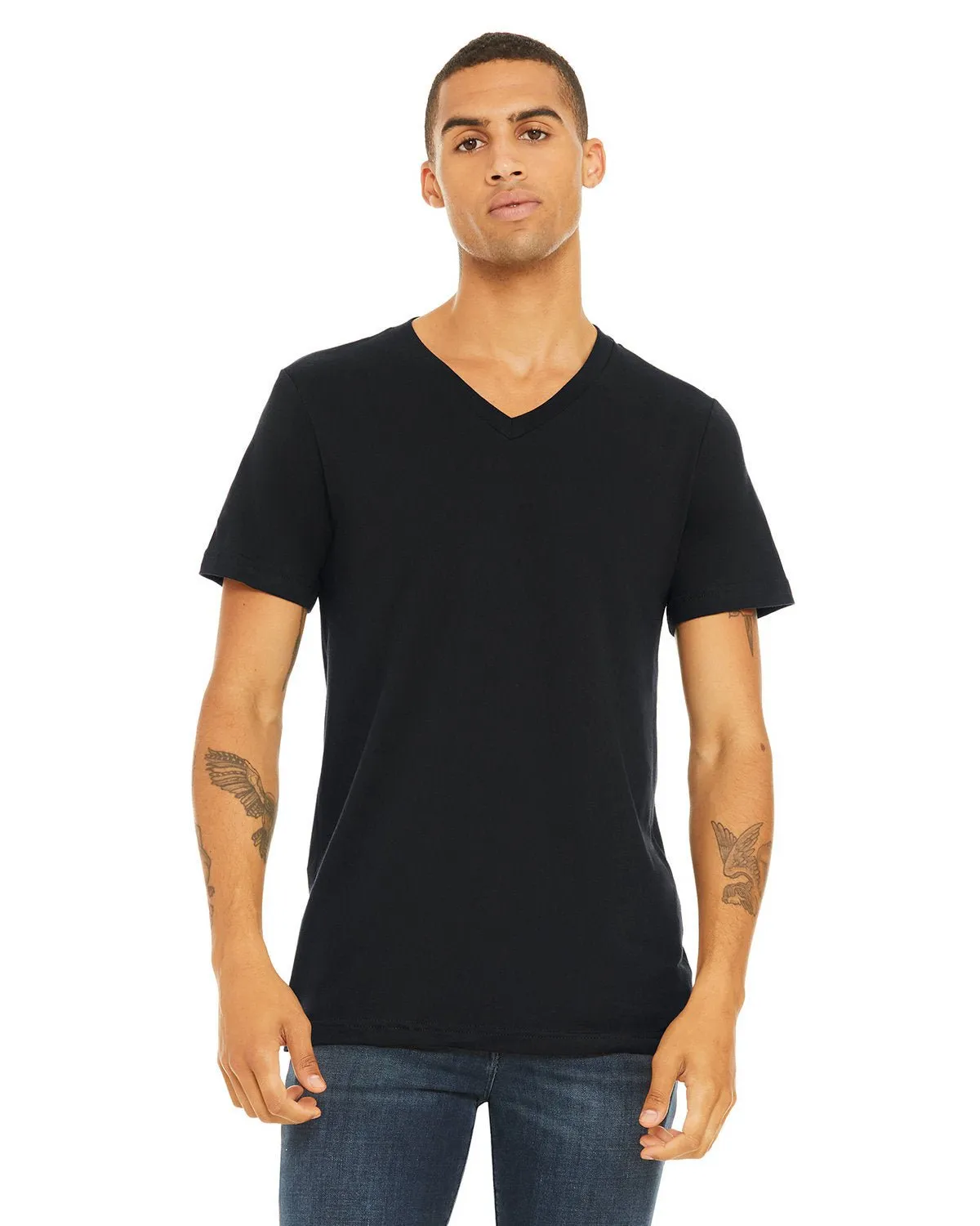 Bella   Canvas 3005 Unisex-Jersey-T-Shirt mit V-Ausschnitt und kurzen Ärmeln