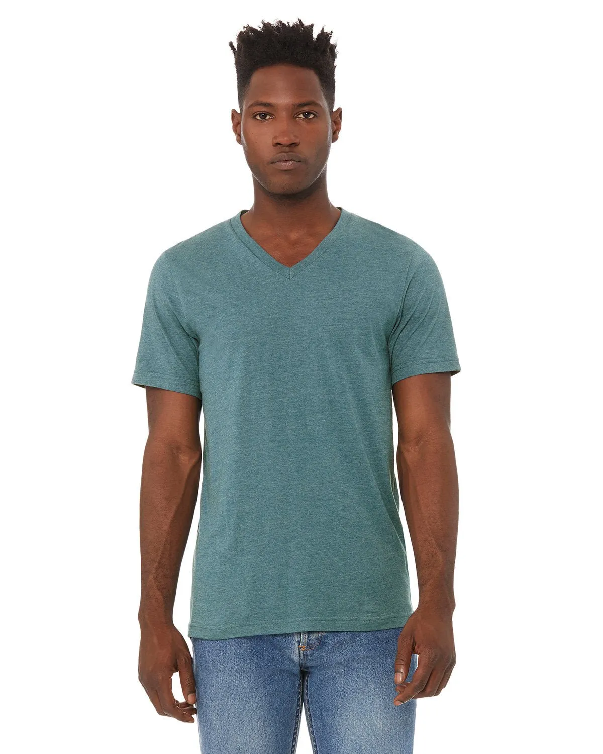 Bella   Canvas 3005 Unisex-Jersey-T-Shirt mit V-Ausschnitt und kurzen Ärmeln