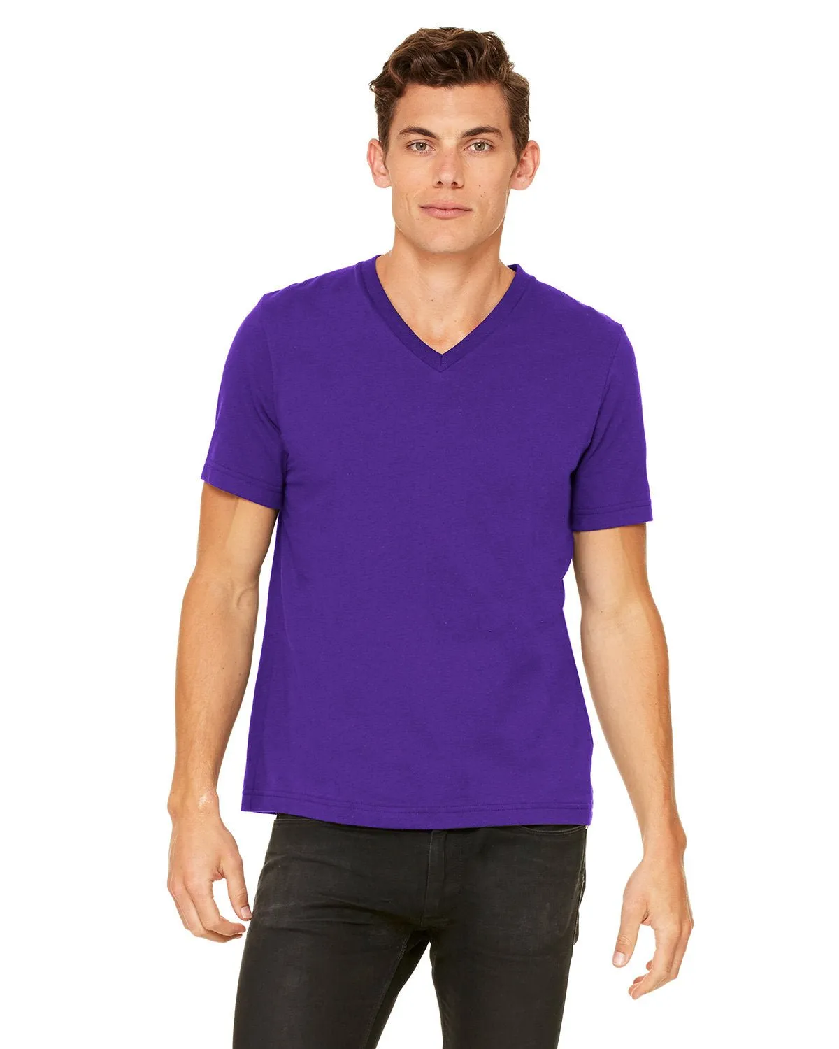 Bella   Canvas 3005 Unisex-Jersey-T-Shirt mit V-Ausschnitt und kurzen Ärmeln