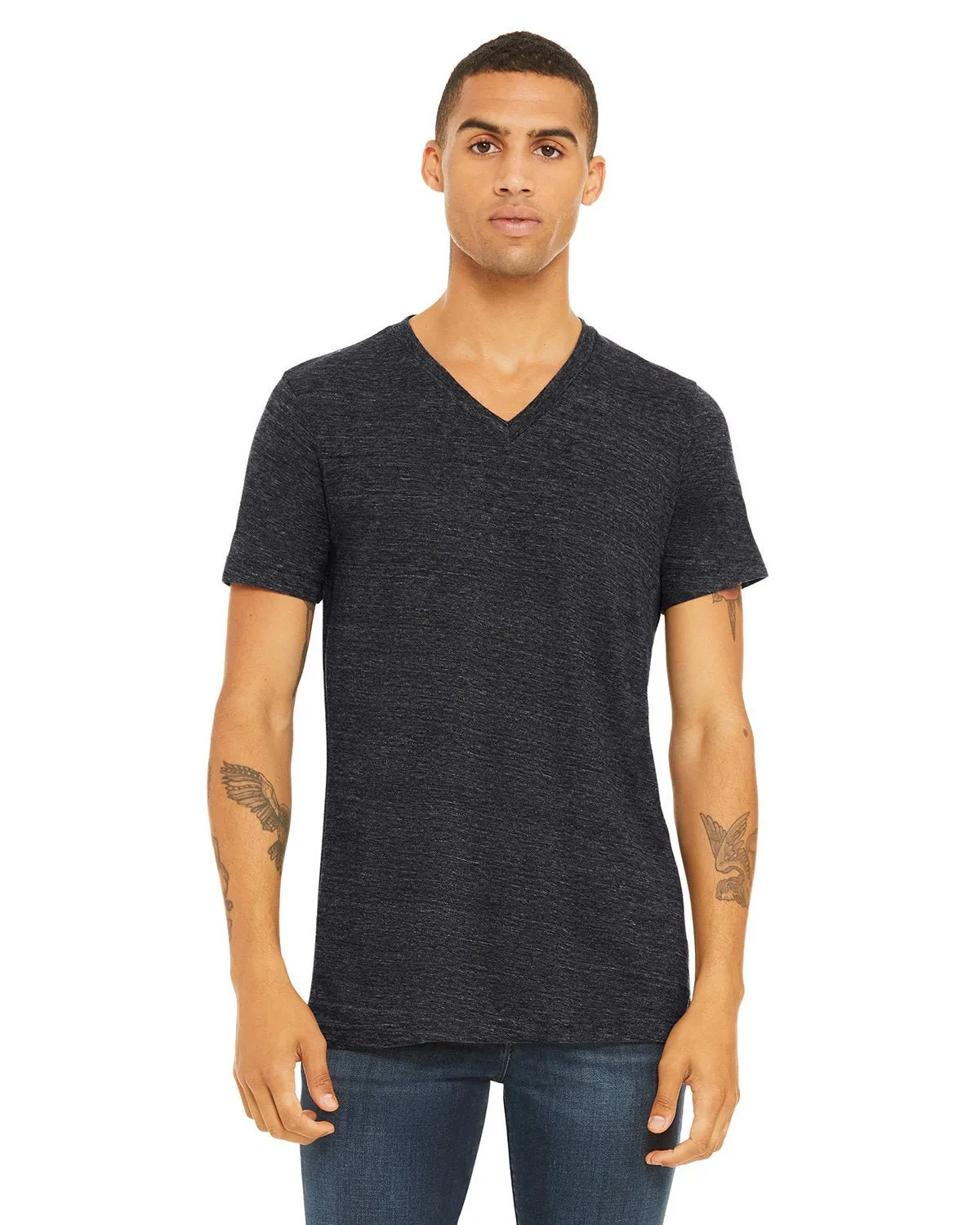 Bella   Canvas 3005 Unisex-Jersey-T-Shirt mit V-Ausschnitt und kurzen Ärmeln