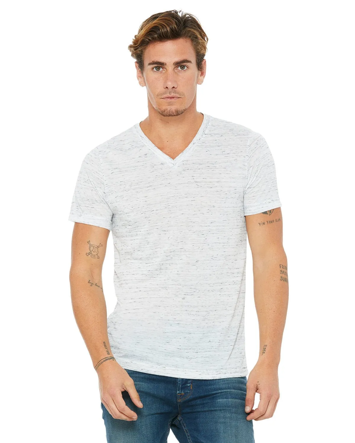 Bella   Canvas 3005 Unisex-Jersey-T-Shirt mit V-Ausschnitt und kurzen Ärmeln