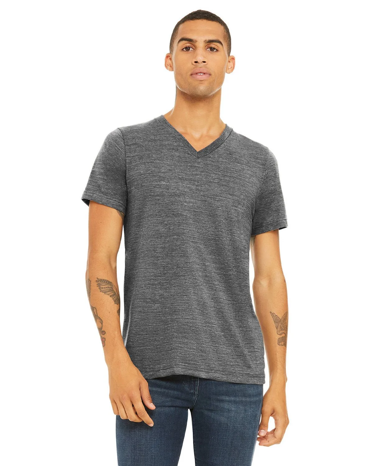 Bella   Canvas 3005 Unisex-Jersey-T-Shirt mit V-Ausschnitt und kurzen Ärmeln