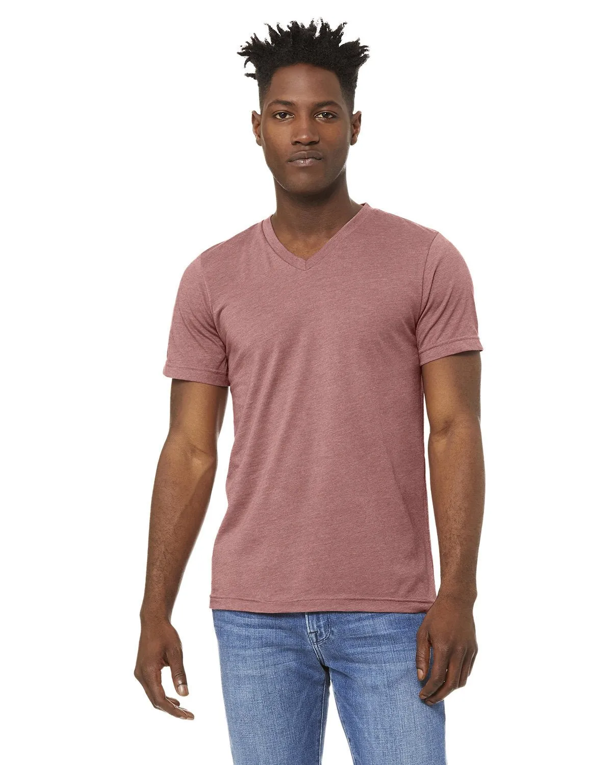 Bella   Canvas 3005 Unisex-Jersey-T-Shirt mit V-Ausschnitt und kurzen Ärmeln