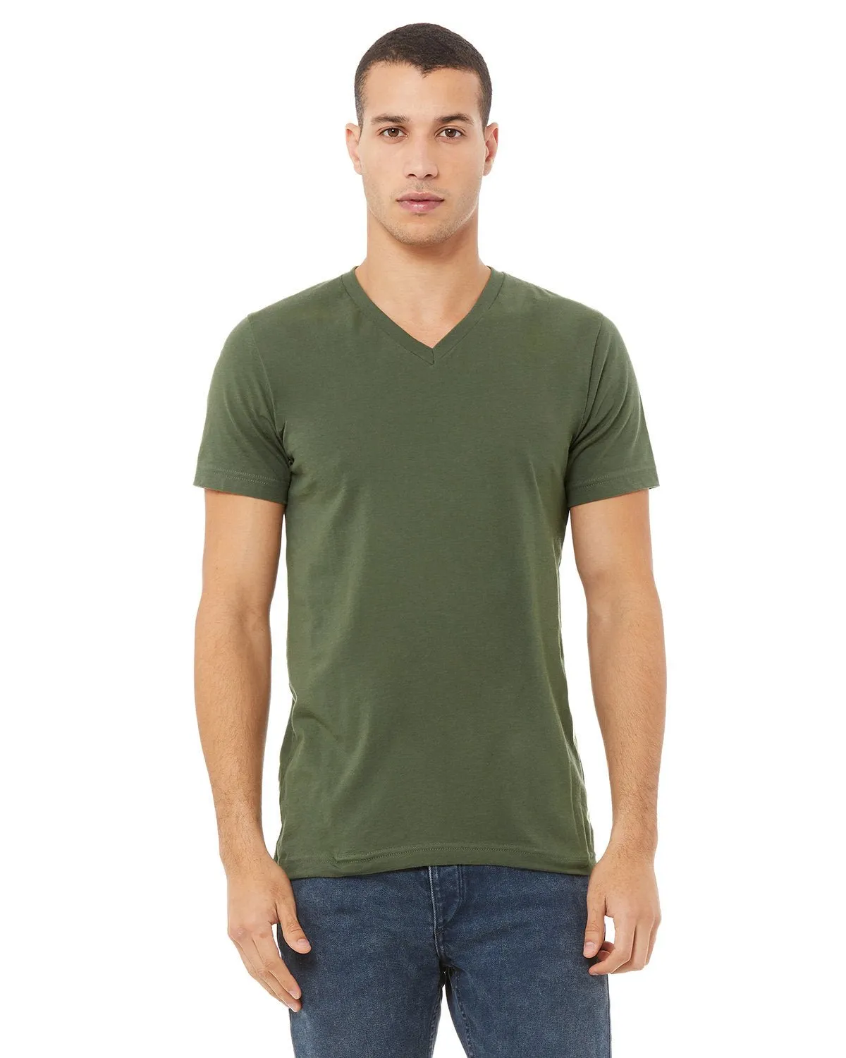 Bella   Canvas 3005 Unisex-Jersey-T-Shirt mit V-Ausschnitt und kurzen Ärmeln