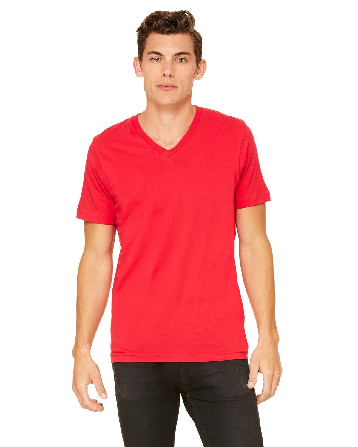 Bella   Canvas 3005 Unisex-Jersey-T-Shirt mit V-Ausschnitt und kurzen Ärmeln