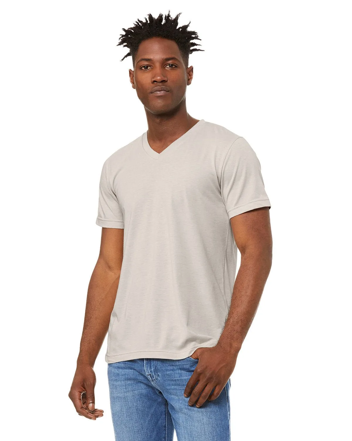 Bella   Canvas 3005 Unisex-Jersey-T-Shirt mit V-Ausschnitt und kurzen Ärmeln