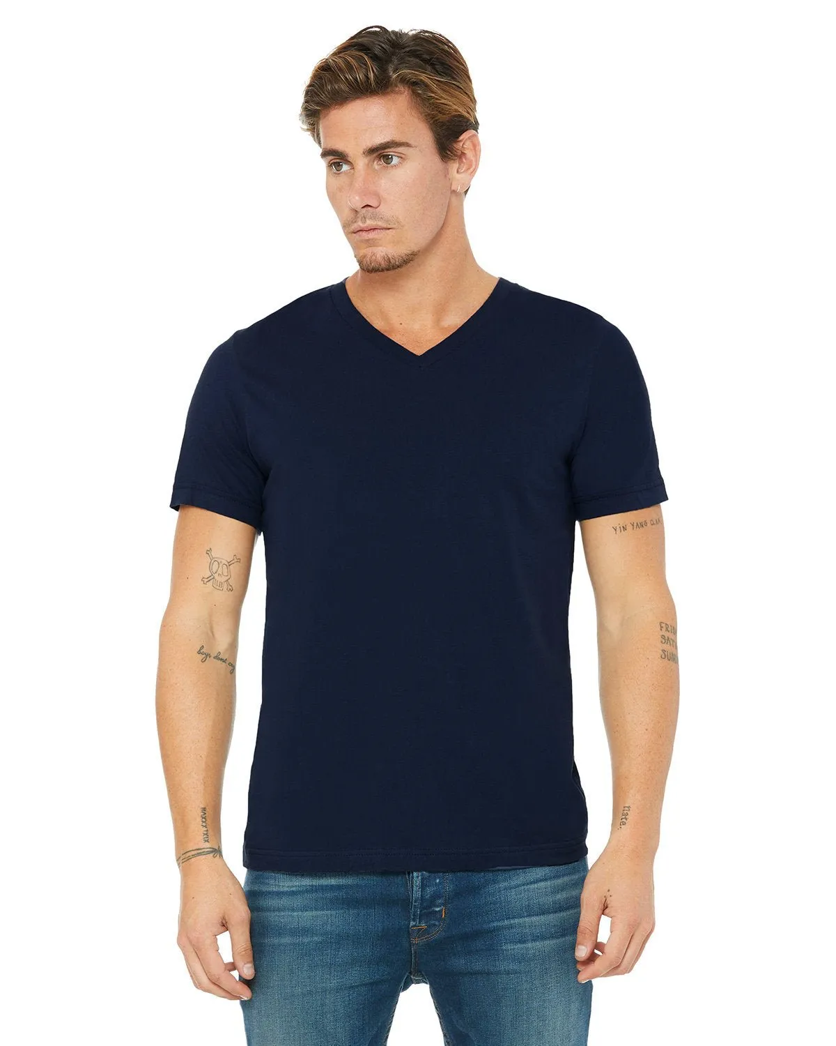 Bella   Canvas 3005 Unisex-Jersey-T-Shirt mit V-Ausschnitt und kurzen Ärmeln