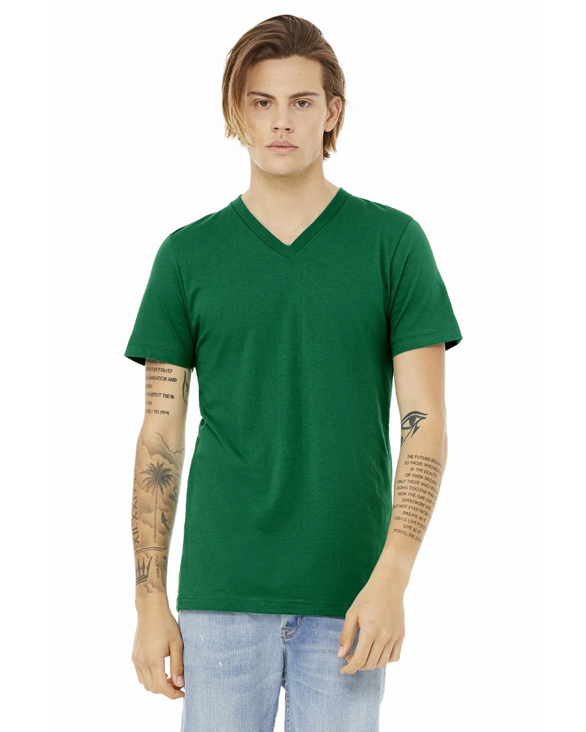 Bella   Canvas 3005 Unisex-Jersey-T-Shirt mit V-Ausschnitt und kurzen Ärmeln