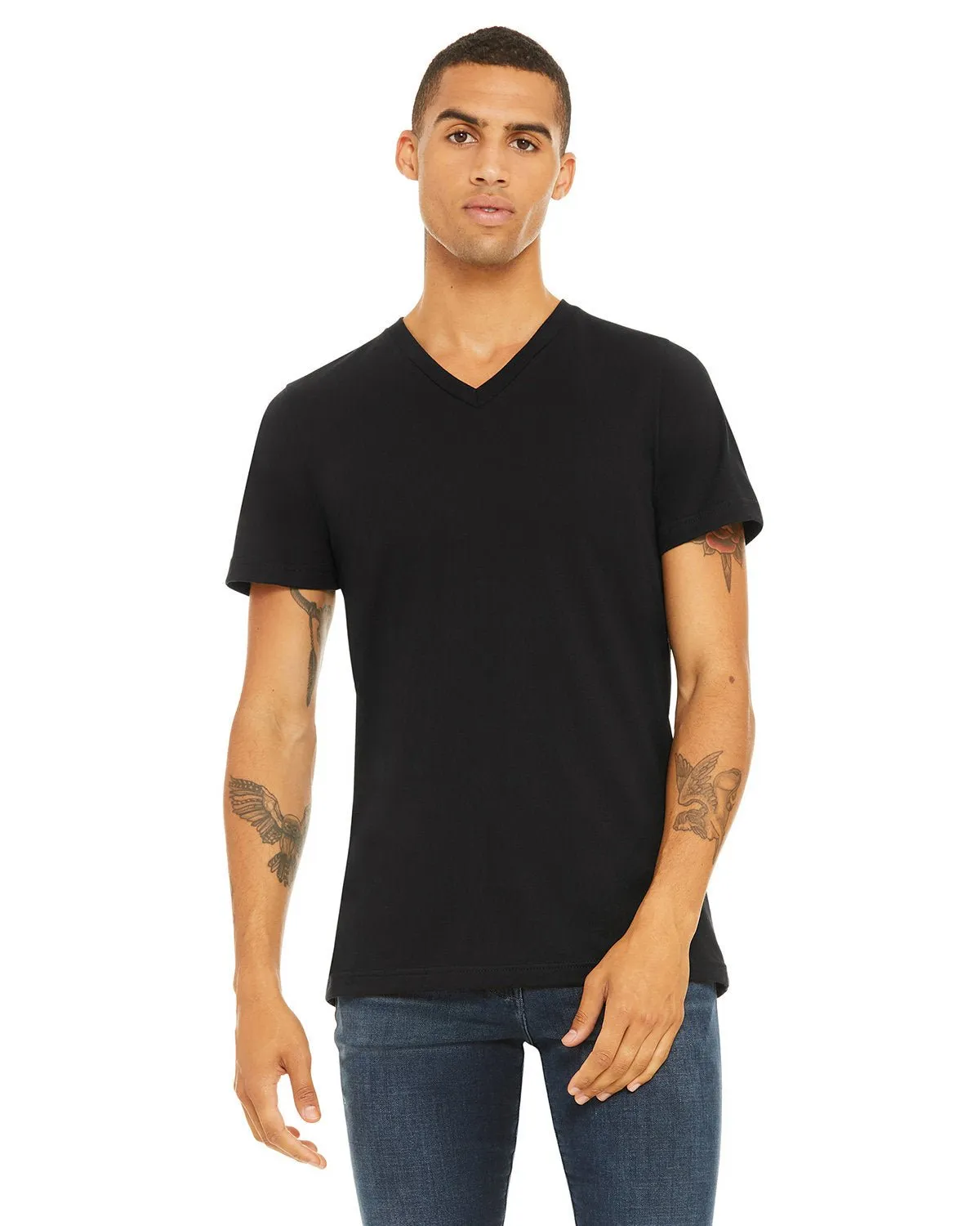 Bella   Canvas 3005 Unisex-Jersey-T-Shirt mit V-Ausschnitt und kurzen Ärmeln
