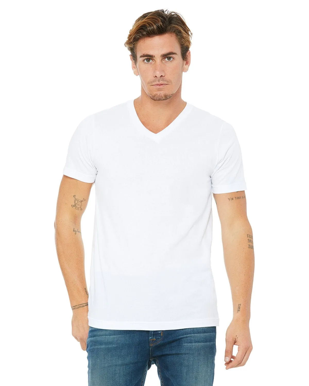 Bella   Canvas 3005 Unisex-Jersey-T-Shirt mit V-Ausschnitt und kurzen Ärmeln