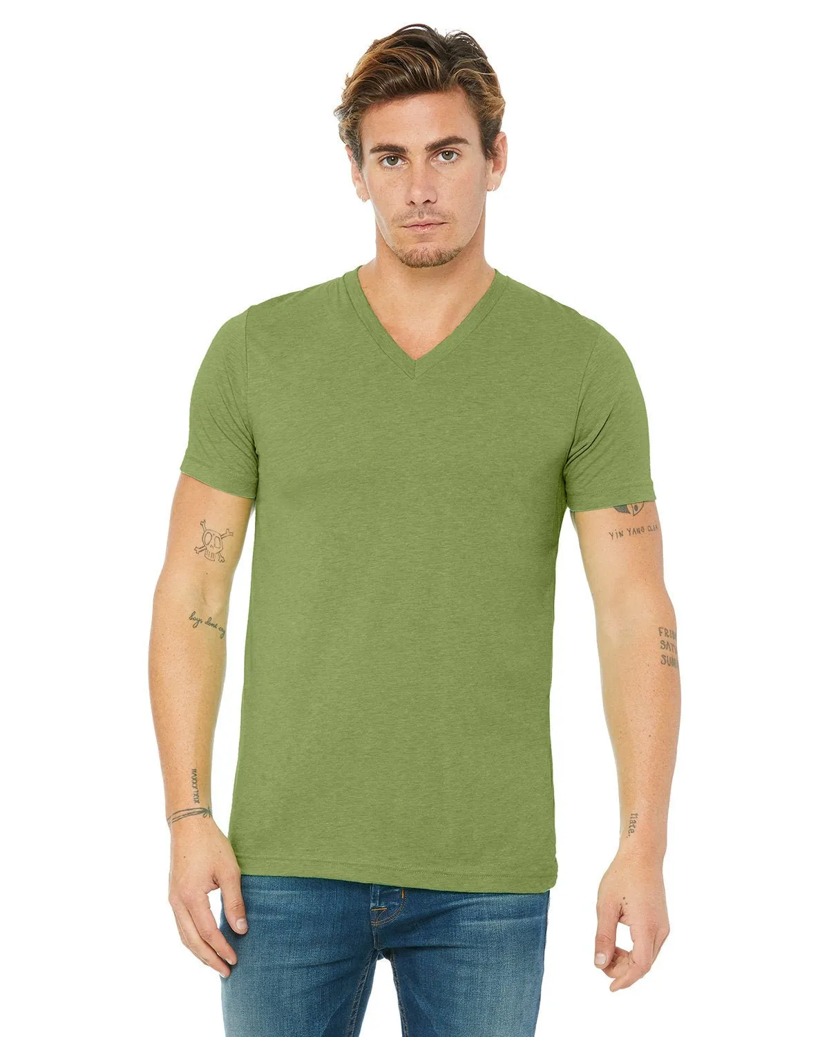 Bella   Canvas 3005 Unisex-Jersey-T-Shirt mit V-Ausschnitt und kurzen Ärmeln