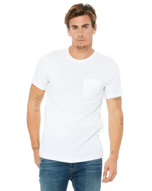 Bella   Canvas 3021 Herren-Jersey T-Shirt mit Kurzärmeln und Tasche