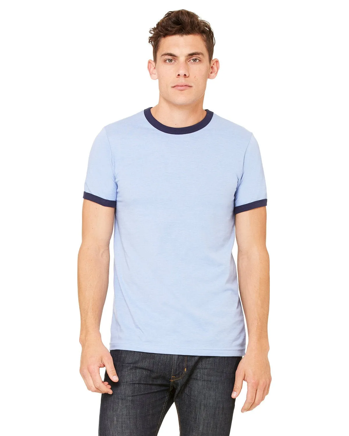Bella   Canvas 3055C Herren-Jersey Kurzarm-Ringer T-Shirt