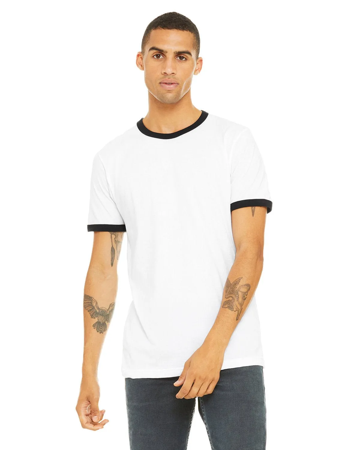 Bella   Canvas 3055C Herren-Jersey Kurzarm-Ringer T-Shirt