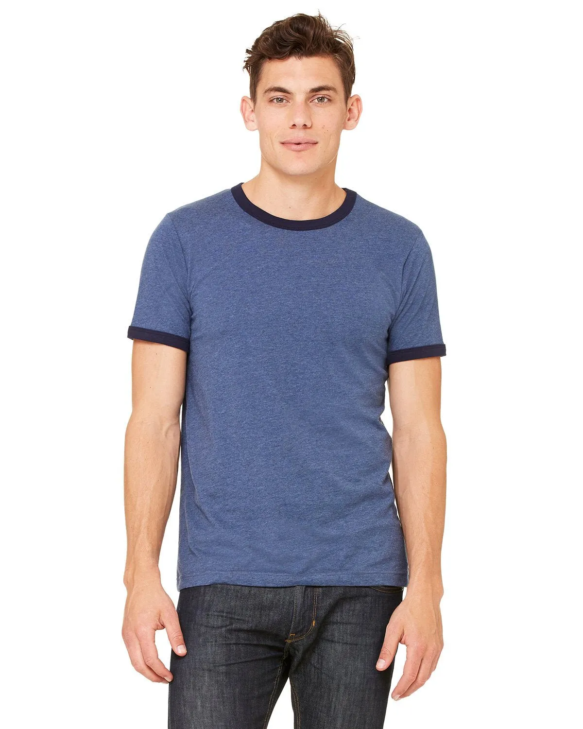 Bella   Canvas 3055C Herren-Jersey Kurzarm-Ringer T-Shirt