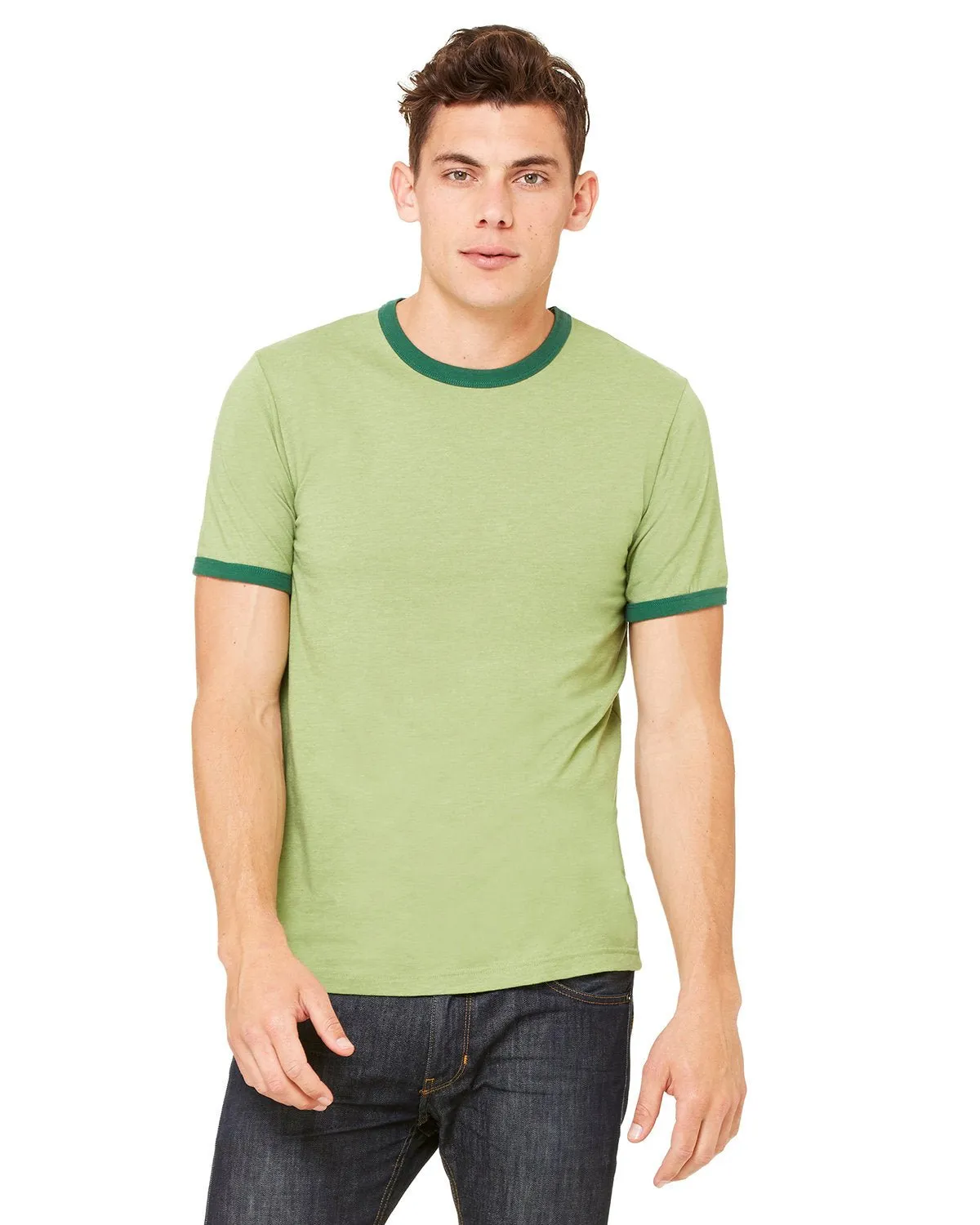 Bella   Canvas 3055C Herren-Jersey Kurzarm-Ringer T-Shirt