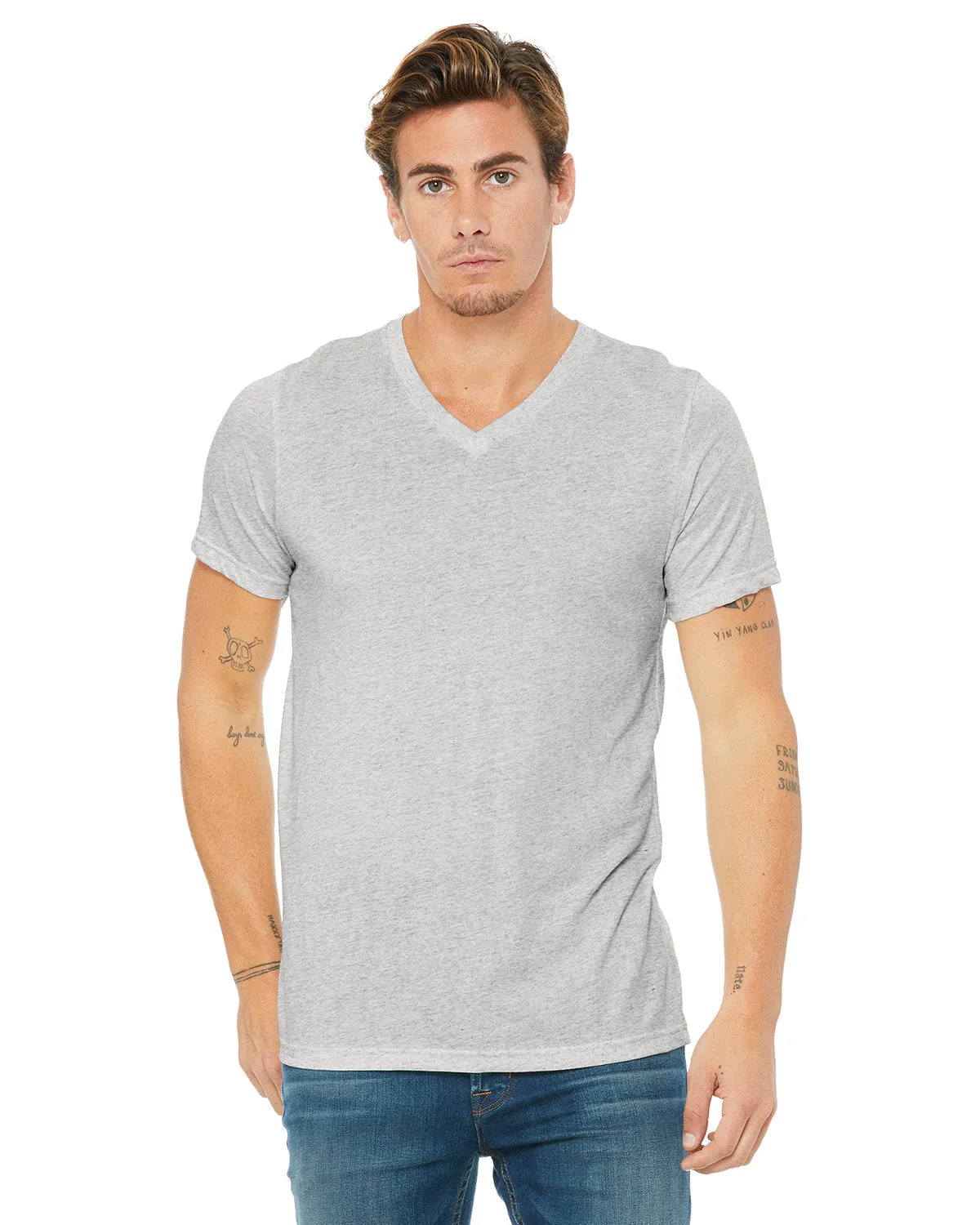 Bella   Canvas 3415C Unisex Triblend V-Ausschnitt T-Shirt