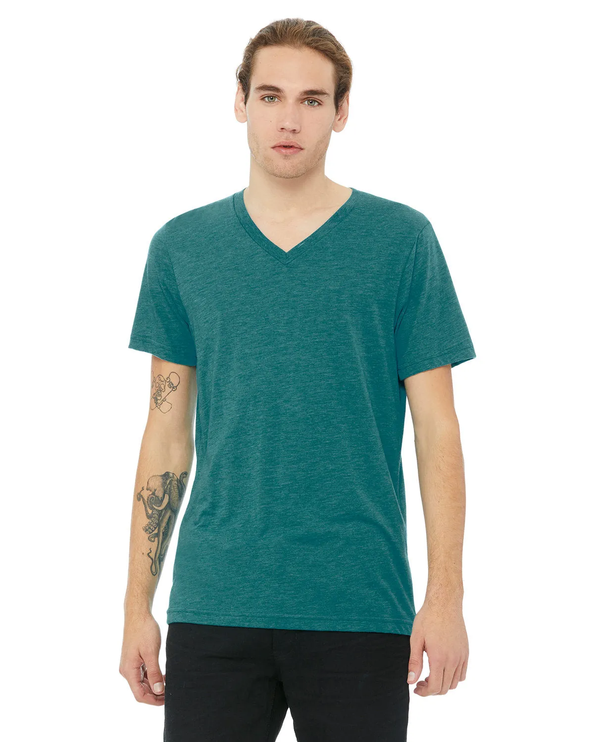 Bella   Canvas 3415C Unisex Triblend V-Ausschnitt T-Shirt