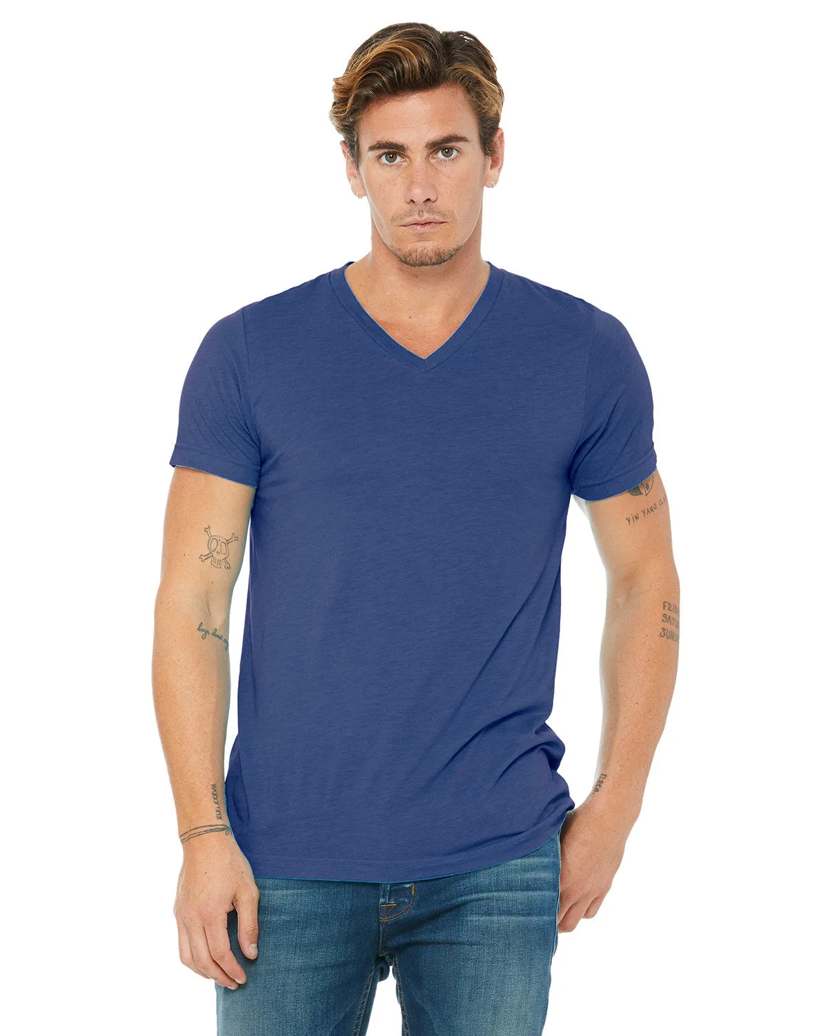 Bella   Canvas 3415C Unisex Triblend V-Ausschnitt T-Shirt