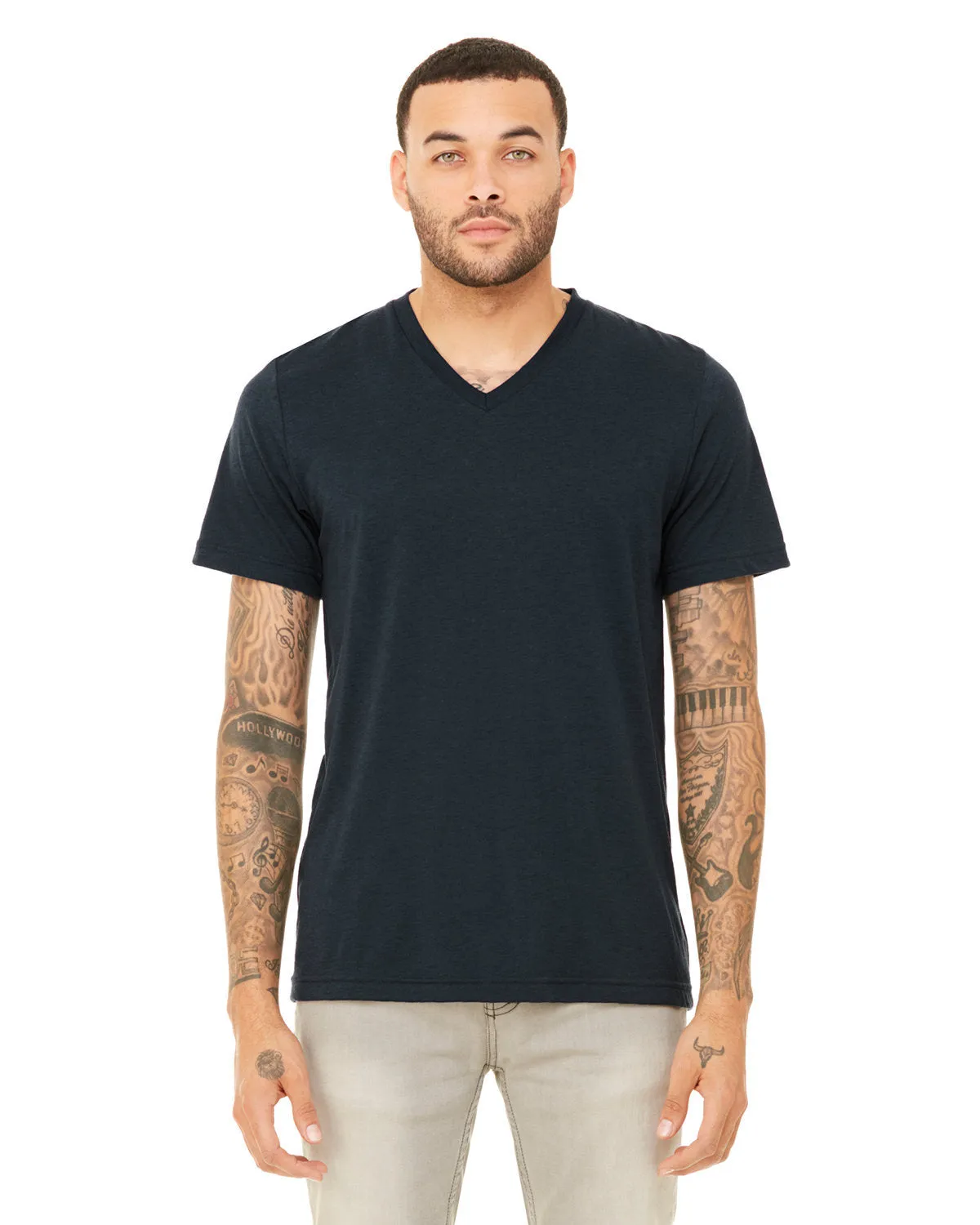 Bella   Canvas 3415C Unisex Triblend V-Ausschnitt T-Shirt