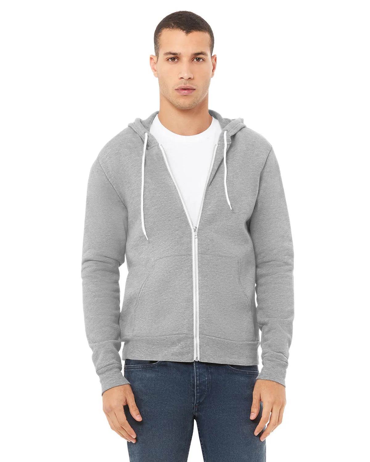 Bella   Canvas 3739 Unisex Poly-Cotton Fleece Full-Zip Kapuzenpullover