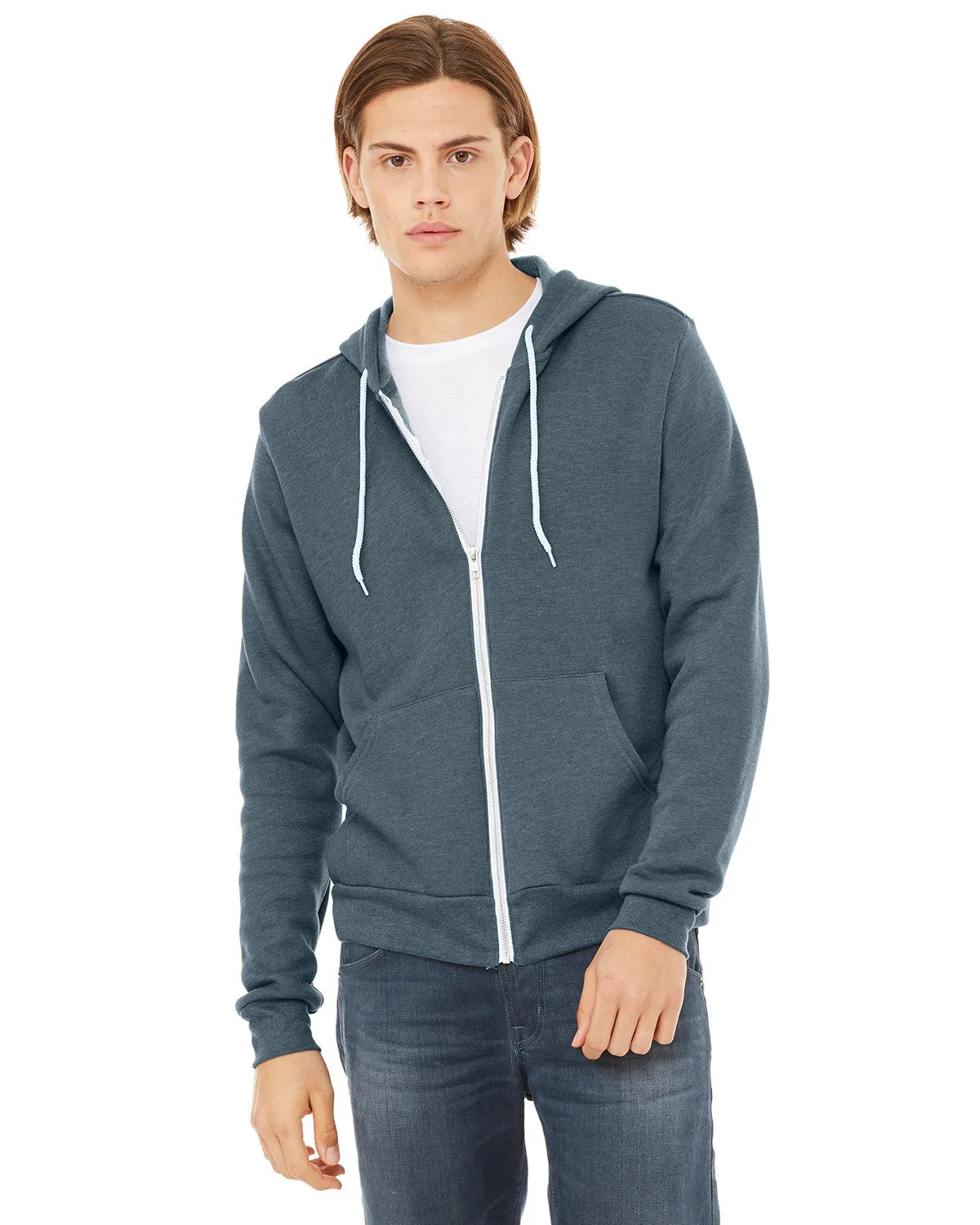 Bella   Canvas 3739 Unisex Poly-Cotton Fleece Full-Zip Kapuzenpullover