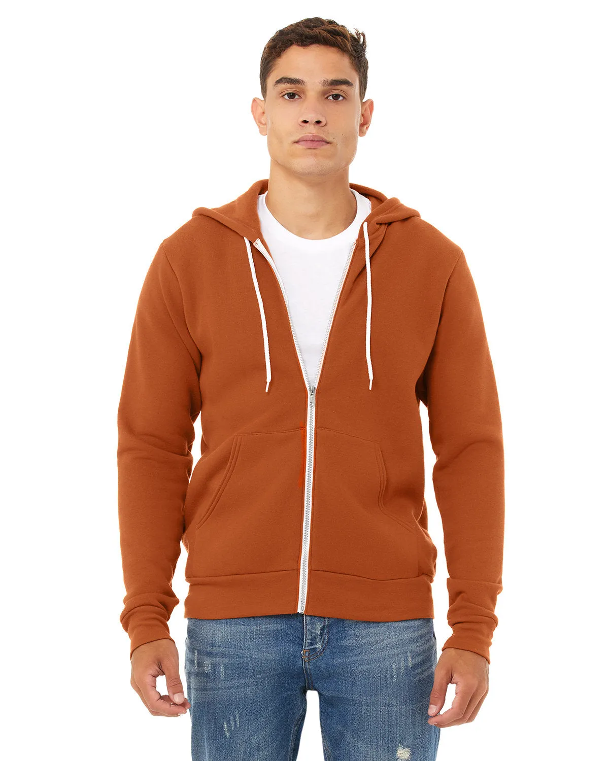 Bella   Canvas 3739 Unisex Poly-Cotton Fleece Full-Zip Kapuzenpullover