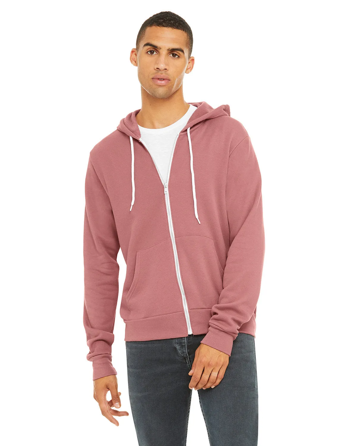 Bella   Canvas 3739 Unisex Poly-Cotton Fleece Full-Zip Kapuzenpullover