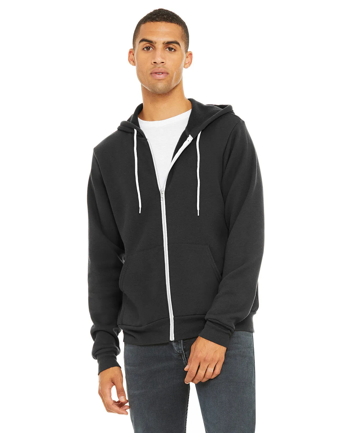 Bella   Canvas 3739 Unisex Poly-Cotton Fleece Full-Zip Kapuzenpullover