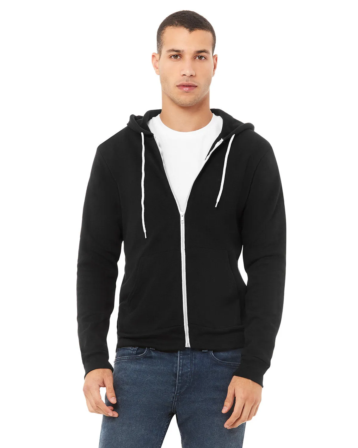 Bella   Canvas 3739 Unisex Poly-Cotton Fleece Full-Zip Kapuzenpullover
