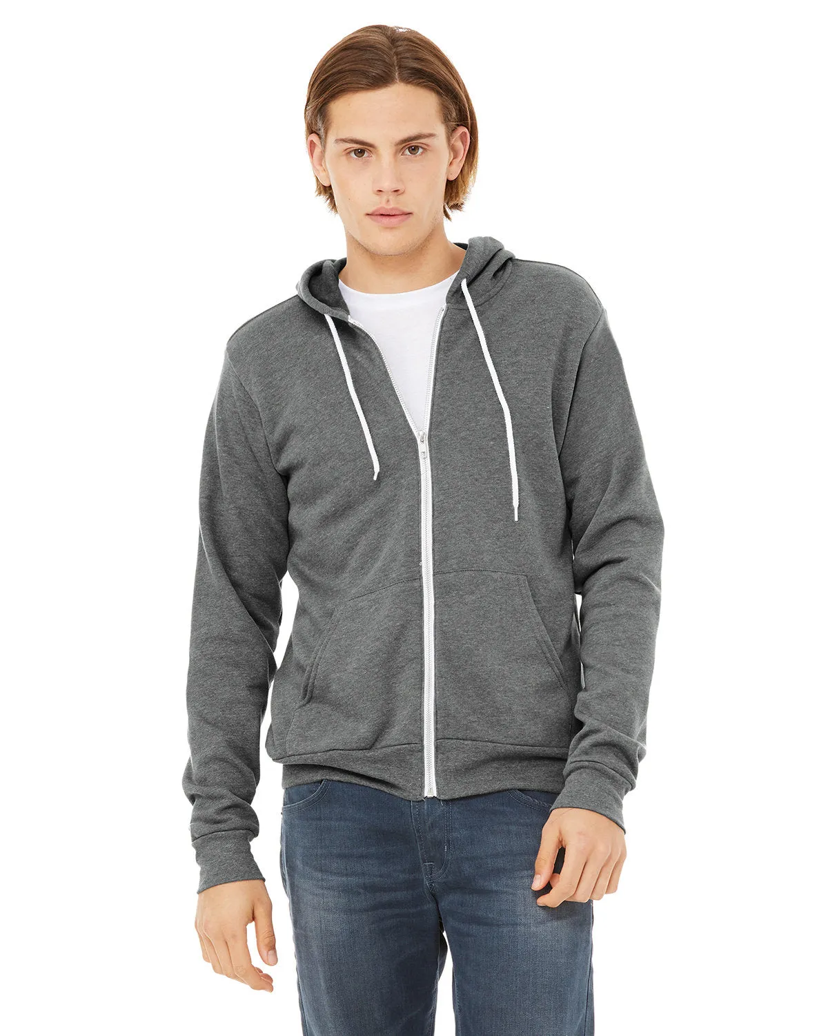 Bella   Canvas 3739 Unisex Poly-Cotton Fleece Full-Zip Kapuzenpullover