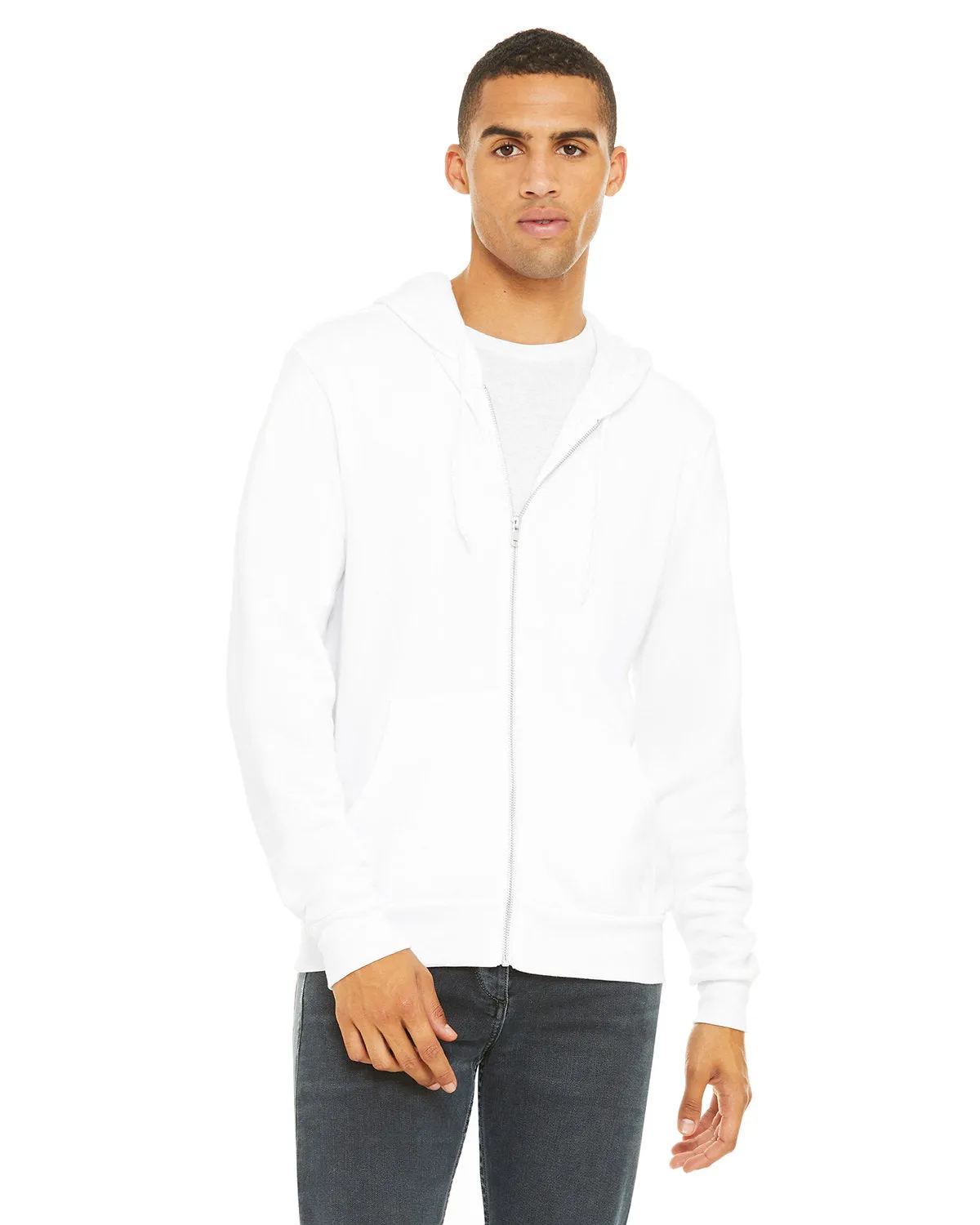 Bella   Canvas 3739 Unisex Poly-Cotton Fleece Full-Zip Kapuzenpullover