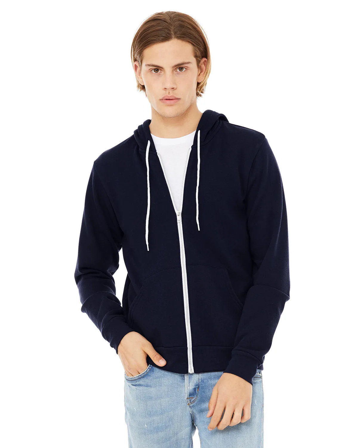 Bella   Canvas 3739 Unisex Poly-Cotton Fleece Full-Zip Kapuzenpullover