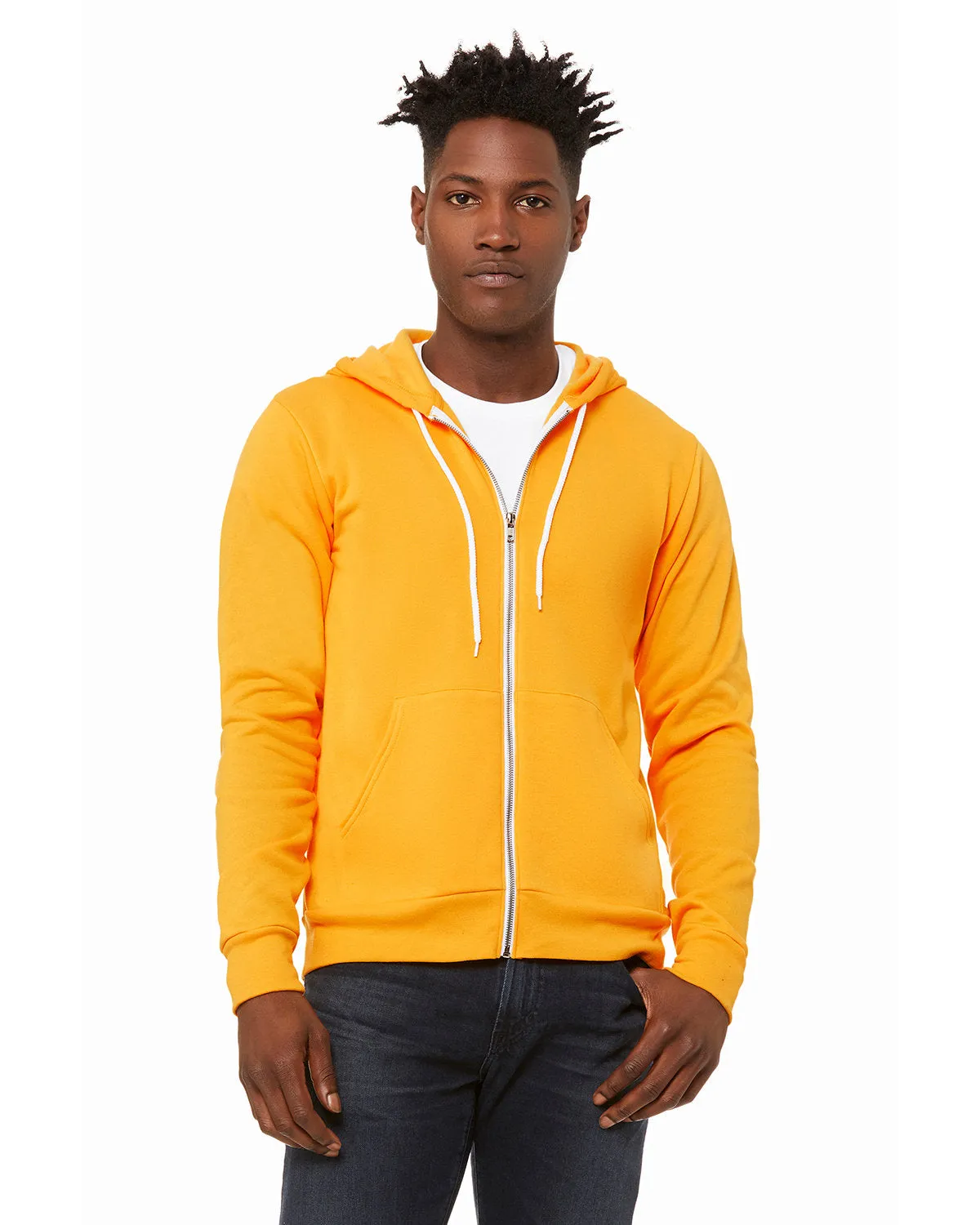 Bella   Canvas 3739 Unisex Poly-Cotton Fleece Full-Zip Kapuzenpullover