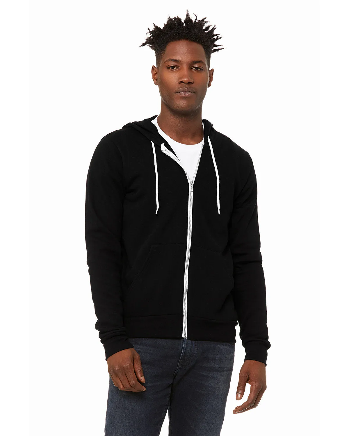 Bella   Canvas 3739 Unisex Poly-Cotton Fleece Full-Zip Kapuzenpullover