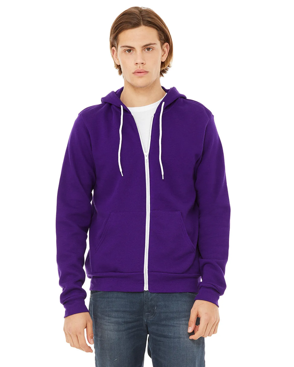 Bella   Canvas 3739 Unisex Poly-Cotton Fleece Full-Zip Kapuzenpullover