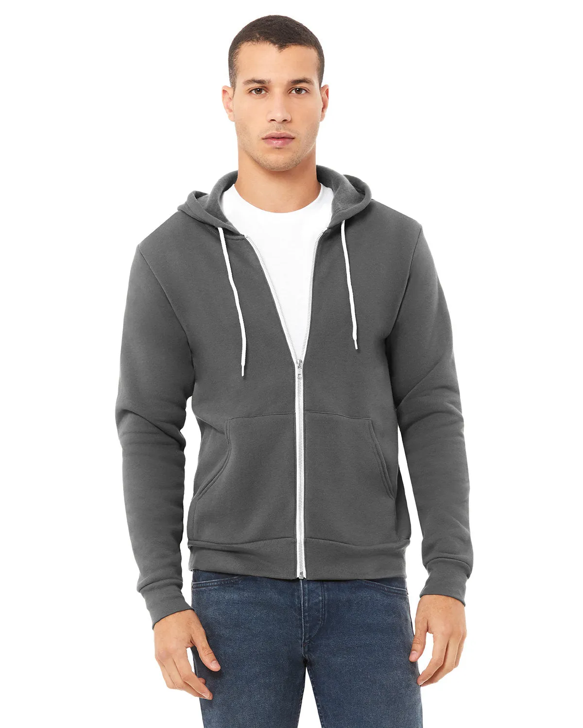Bella   Canvas 3739 Unisex Poly-Cotton Fleece Full-Zip Kapuzenpullover