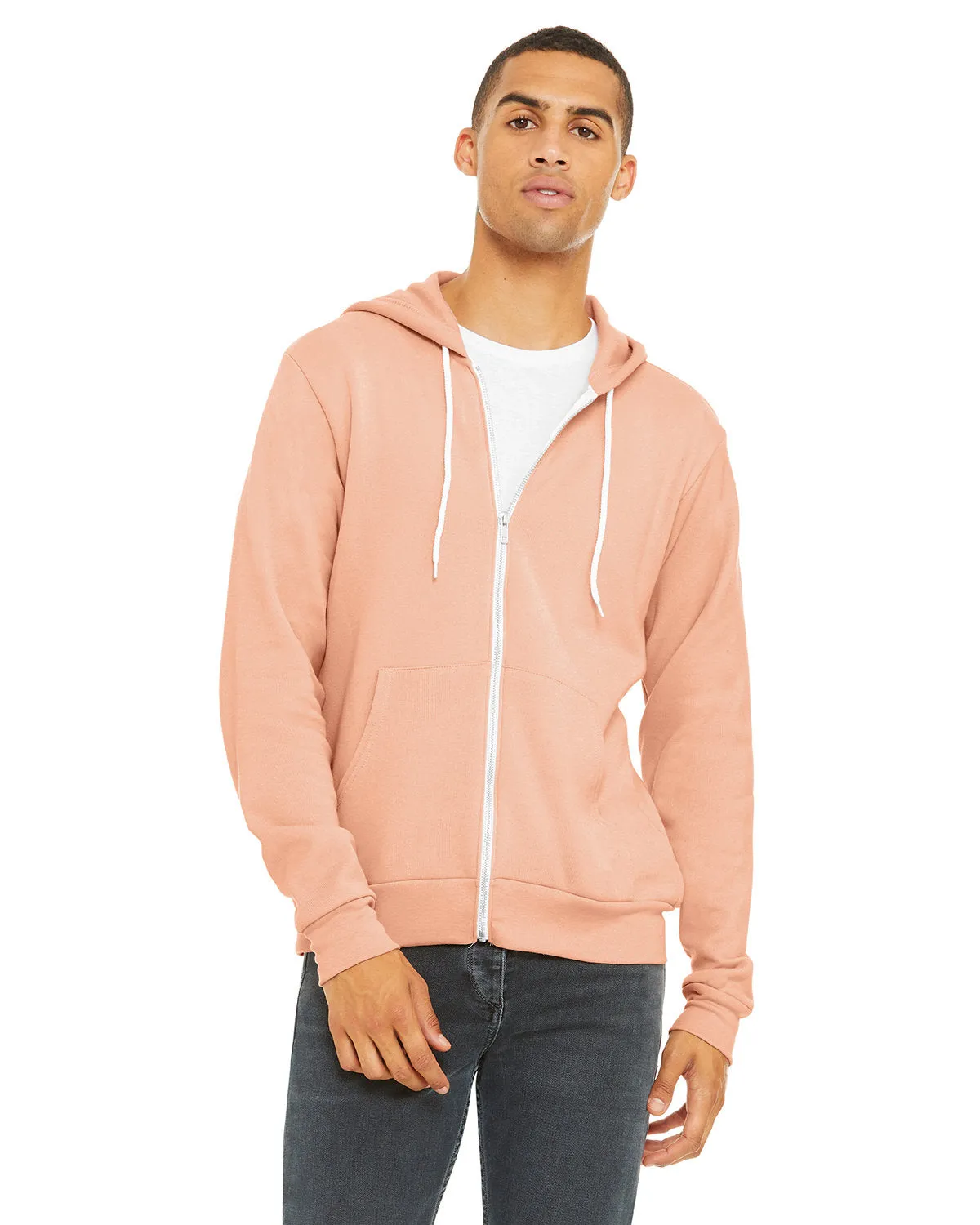 Bella   Canvas 3739 Unisex Poly-Cotton Fleece Full-Zip Kapuzenpullover