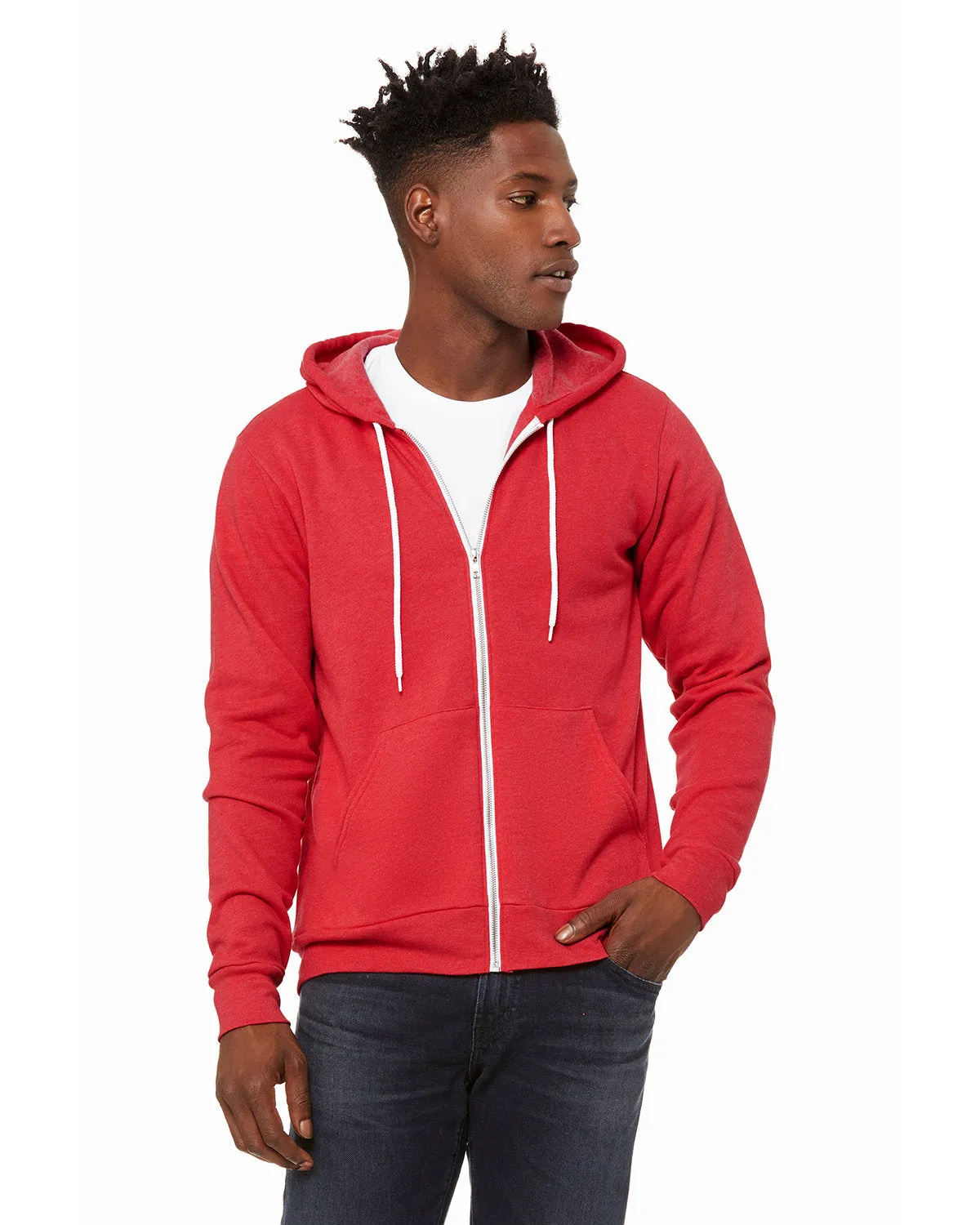 Bella   Canvas 3739 Unisex Poly-Cotton Fleece Full-Zip Kapuzenpullover