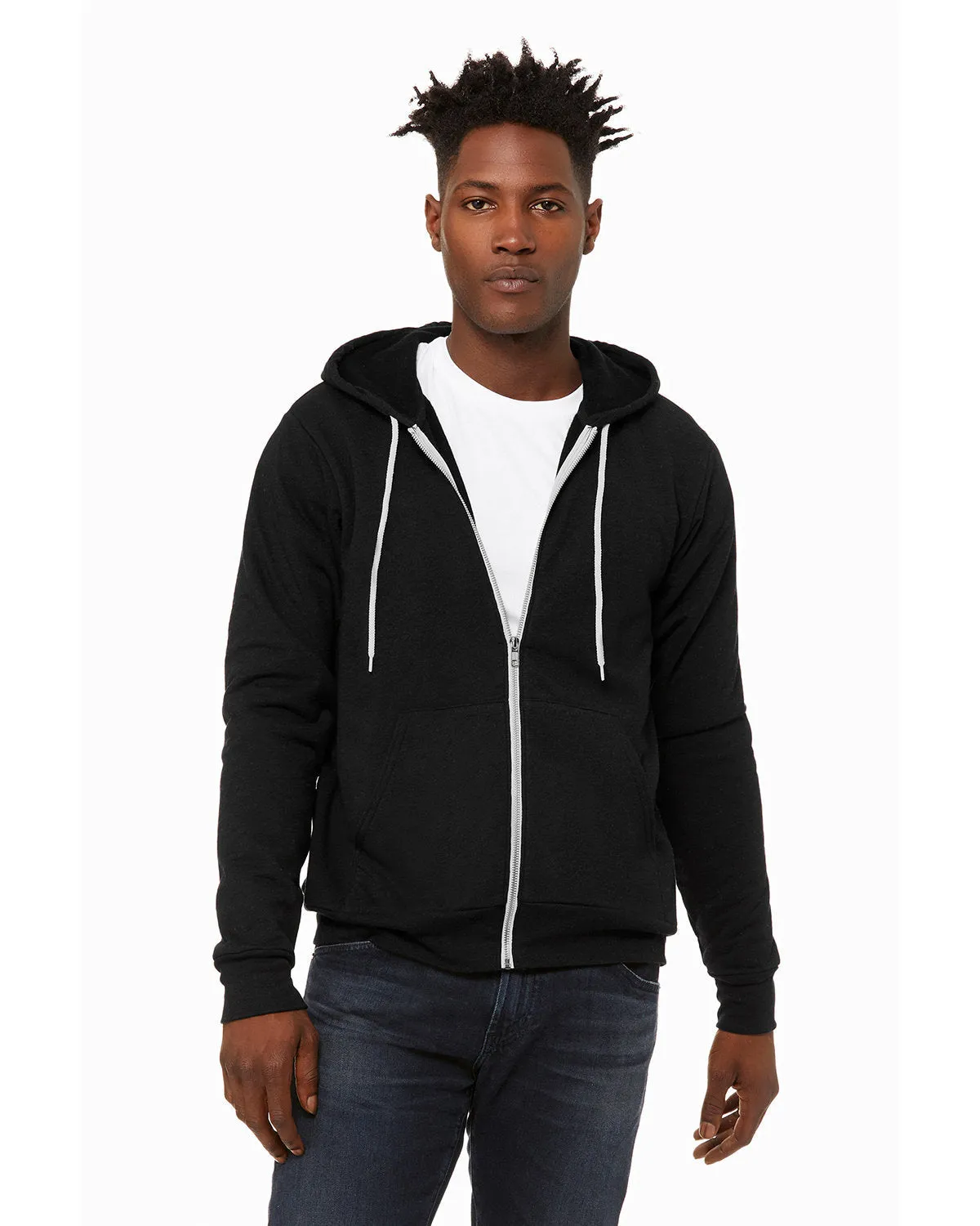 Bella   Canvas 3739 Unisex Poly-Cotton Fleece Full-Zip Kapuzenpullover