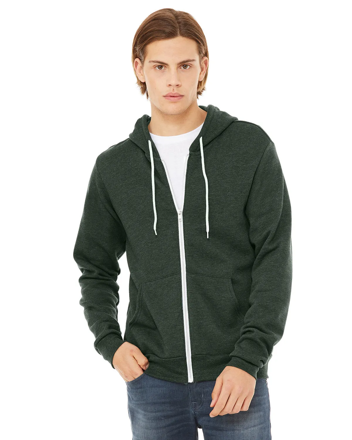 Bella   Canvas 3739 Unisex Poly-Cotton Fleece Full-Zip Kapuzenpullover