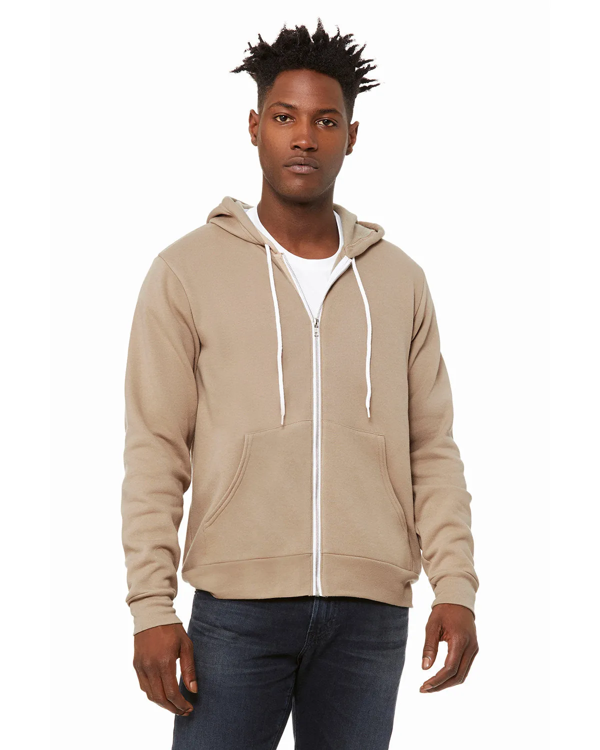 Bella   Canvas 3739 Unisex Poly-Cotton Fleece Full-Zip Kapuzenpullover