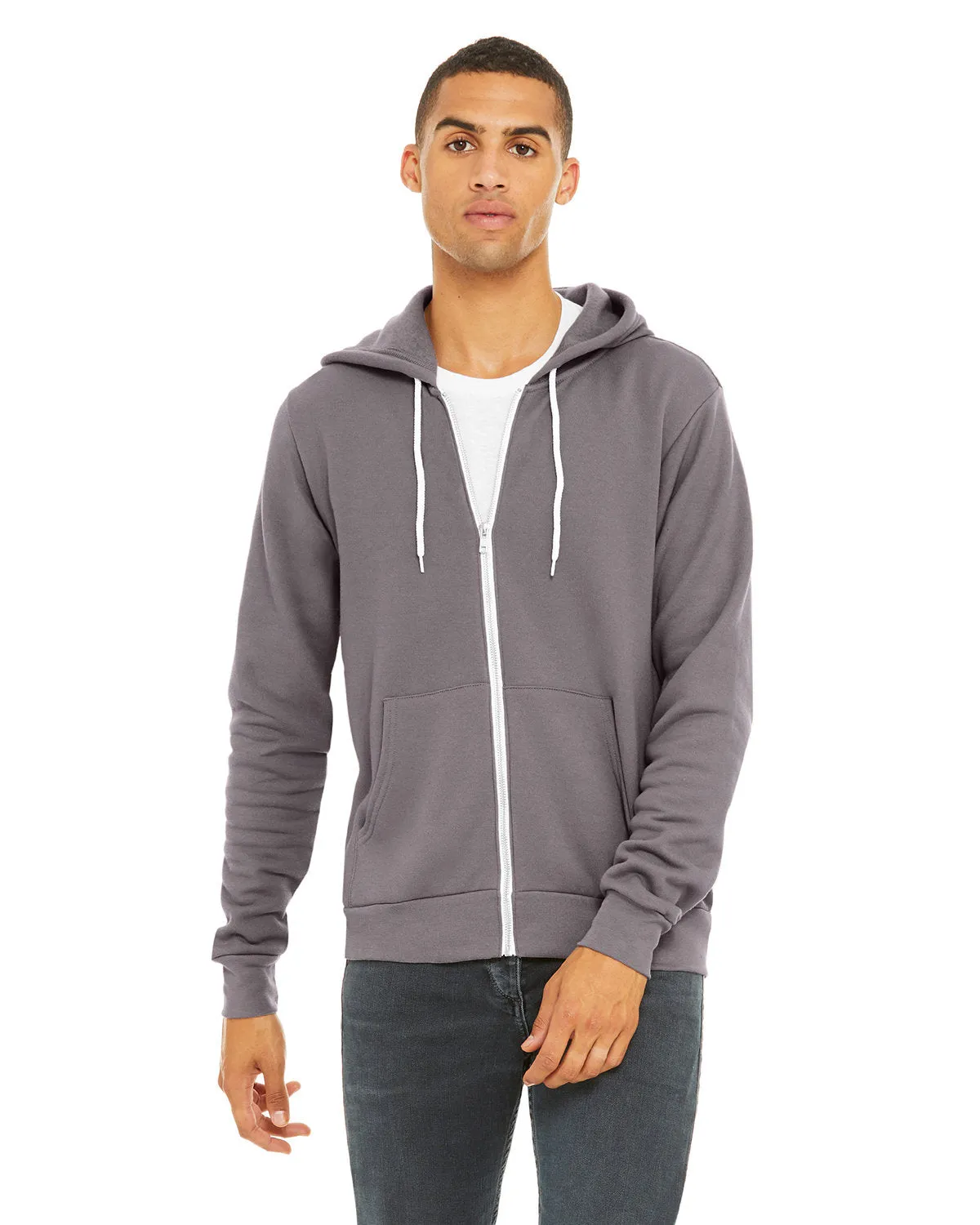 Bella   Canvas 3739 Unisex Poly-Cotton Fleece Full-Zip Kapuzenpullover